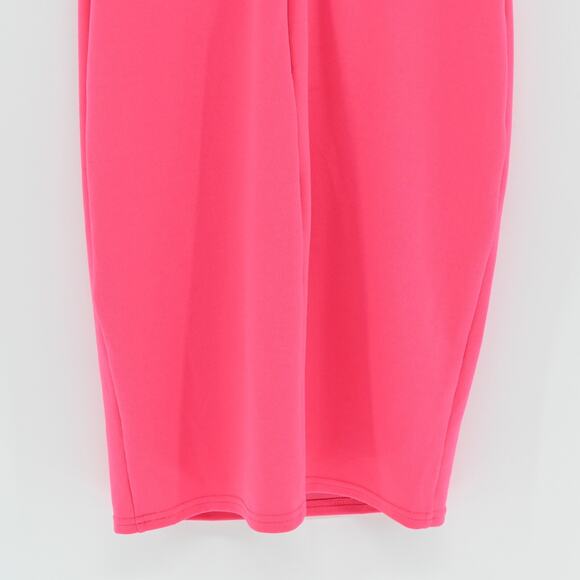 LULUS Dress Size S Fuchsia Cityscape Cold Shoulder Bodycon Knee Length Sexy Glam - Picture 7 of 11